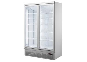 China Bottom Mount Air Cooling 1260L Double Glass Door Refrigerator factory