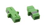 Green Singlemode SC APC fiber optic cable adapter for LAN , Low Insertion Loss