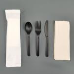ECO Friendly CPLA Cornstarch Cutlery Knife Spoon and Fork Compostable Disposable