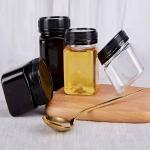 200ml 320ml 400ml Plastic Spice Container Amber Honey Jar