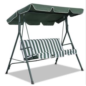 China Outdoor Garden Patio School 3 Seater Hanging Hammock Swing Chair with Canopy in Metal factory