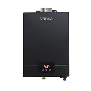 China Indoor Thermostat Digital Gas Water Heater Wall Mounted 12L Tankless Water Heater factory