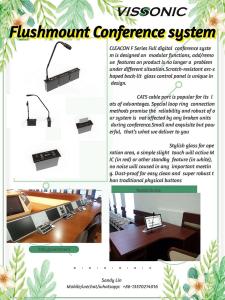 China Flush Mounting Audio Conference System Digital Microphone Meeting Room Microphone factory