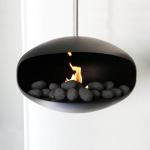 ISO9001 Ethanol Fire Pits Fuel 600mm Modern Hanging Fireplace