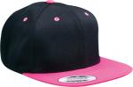 Flexfit Reflective Visor Snapback Black Cap , Contrasting Eyelets Mens Snapback
