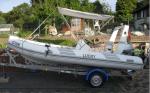 2022 orca hypalon rigid rib boat 16ft with fuel tank light grey rib480D with