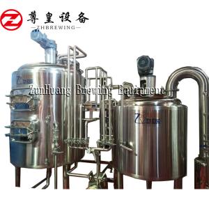 China 200L / 300L / 500L Craft Beer Equipment Silver Color Electric / Steam Heating factory