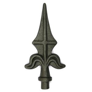 China Rail Head Cast Iron Fence Spears Wrought Iron Spear Point Sandblast Surface factory