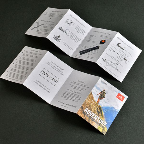 Factory Custom Design Color Paper Service Products Packaging Instruction User