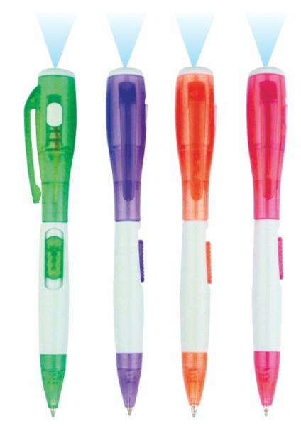 plastic led flashlight pen, two use plastic pen in low price from factory