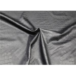 Garment Pvc Faux Leather , Pvc Leather Fabric Crocodile Embossed Design