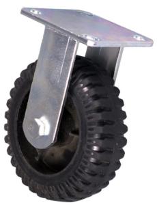 China Red Rim Core Black Rubber Heavy Duty Caster Wheels 5 Inch factory