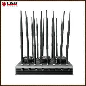 China 16 Antenna WIFI Remote Control Lojack Jammer Cell Phone Blocker For Office 120W factory