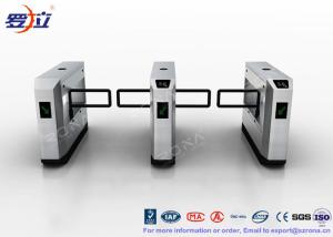 China High Speed Glass Swing Barrier Gate Retractable With UHF RFID Reader factory