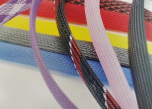 China RoHS Protective Cable Sleeve PET Expandable Braided Sleeve Flame Retardant V-2 factory