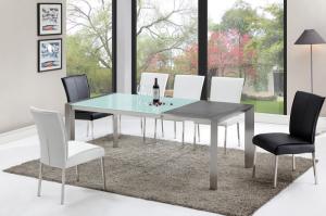 China Modern Design White Expandable Dining Room Table DT-980 With 2m Length factory