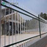 Galvanized Powder Coated Black Welded Metal Pipe Steel Fence Wrought Iron Fence