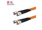 Duplex Fiber Optic Patch Cord , ST To ST Fiber Patch Cable UPC Polish Type 9/125