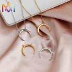 Double Holes SS304 Crescent Moon Charms For DIY Necklace Making