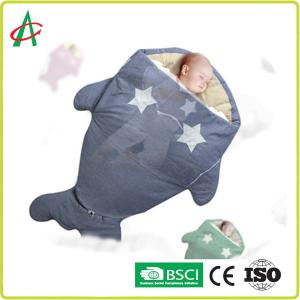 China BSCI 90x60cm Baby Shark Sleeping Bag for 0-12 month years old factory