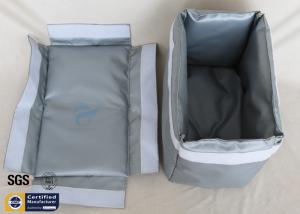 China Removable Thermal Insulation Jacket For Actuator Grey Silicone Fiberglass Fabric factory