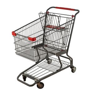 China Warehouse Metal Shopping Trolley 150L Classic American Grocery Shopping Cart factory