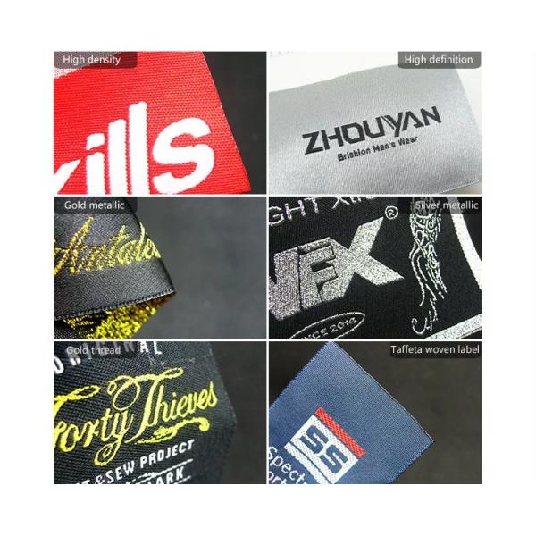 Personalized Rectangle Printed Custom Woven Label Satin Craft Ribbons Tag