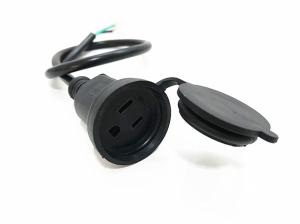 China American standard 3pin black extension power cord female plug 0.5m-10m copper power extension cable factory