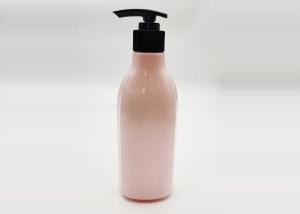 China Pink Round 150ml PET Plastic Cosmetic Bottles With Lotion Pump factory