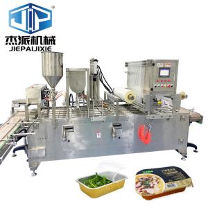 China Plastic Tray Filling And Sealing Machine For Seafood Container Dishes Tray factory