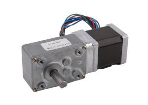 China Customized D Shaft 35HS42 NEMA 14 35mm Hybrid Stepper Motor With Worm Gearbox factory