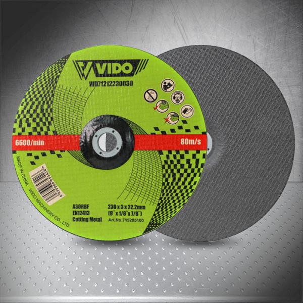 Low Abrasion Loss 230x3mm Metal Grinding Cutting Disc，Run-out tolerance is lower