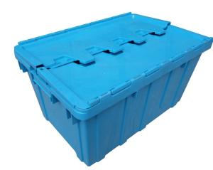 China Stackable Plastic Tote Box Storage Container Moving Crate factory