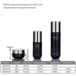 Luxury Black Plastic Skincare Packaging Set 50ml 120ml 50g For Face Care