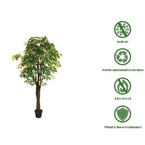 China Fire Retardant Artificial Cherry Tree Living Room Match Spring Feel 190cm factory