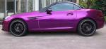 Swipeable Shiny Gloss Metallic Purple Vinyl Wrap 140gsm Bubble Free For Car