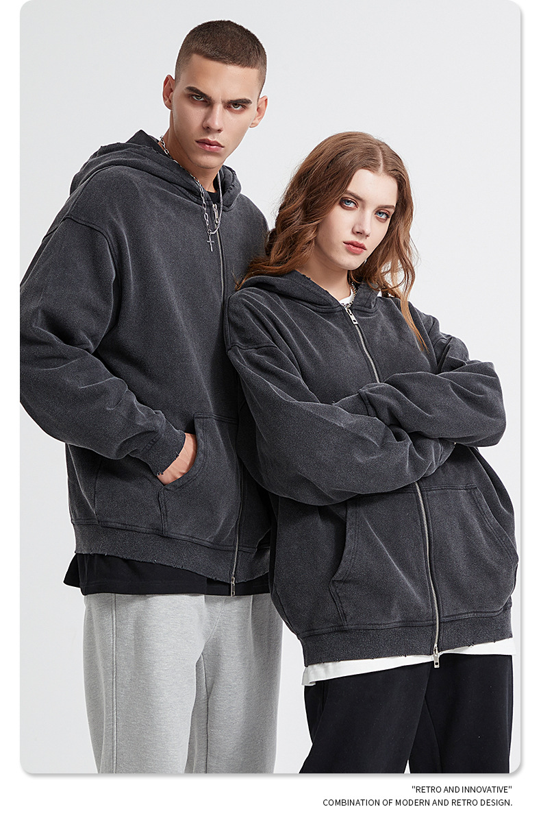 High Neck Zip Up Hoodie Sweatshirt 3d Puff Print Streetwear Men'S Pullover Regular Sleeve Style