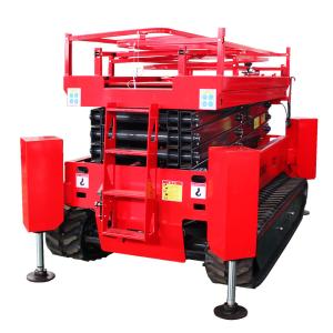 China High Operating Efficiency 10 Meter Scissor Lift Electric Table Mobile Self Propel Driving factory
