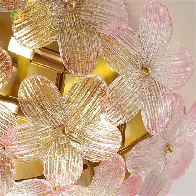 Modern Indoor Restaurant Ceiling Lamp With Three Colors Adjustable Beautiful Flowers