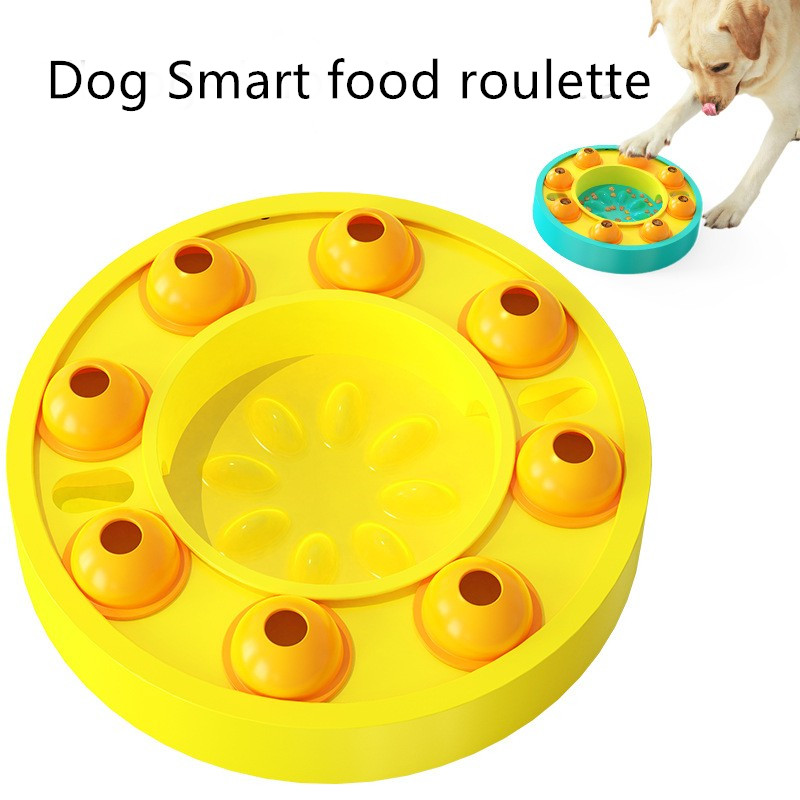 Plastic Dog Food Puzzle Bowl Slow Food Leakage Training Cat Toy