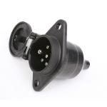 7 Way Electrical Trailer Cable Connector European 24v N Type Plastic Material
