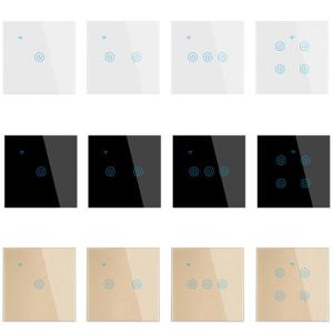 China Tuya Smart Switch Panel Wifi Smart Wall Touch Light Switch Glass Panel factory