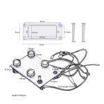 Guitar Active Pickups Humbucker Pickup 9V battery power supply Black