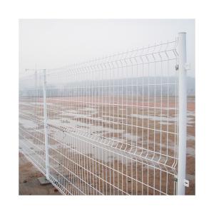 China Outdoor Galvanized Steel Tubular Steel Fence White Metal Wire Mesh Fence factory