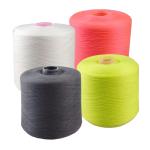 Red Polyester Dyed Yarn Low Shrinkage , Core Spun Polyester Sewing Thread