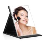 Single Side Folding Travel Mirror Vegan Leather Customized With Stand