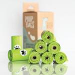 Green colour 100% biodegradable compostable Eco Friendly dog Poop Bags for pets