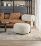 Light Luxury Hotel Furniture Creative Living Room Solid Wood Single Lazy Sofa