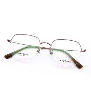 China Titanium Half Frame Glasses Polygons Titanium Glasses Beta Titanium Frame Glasses factory