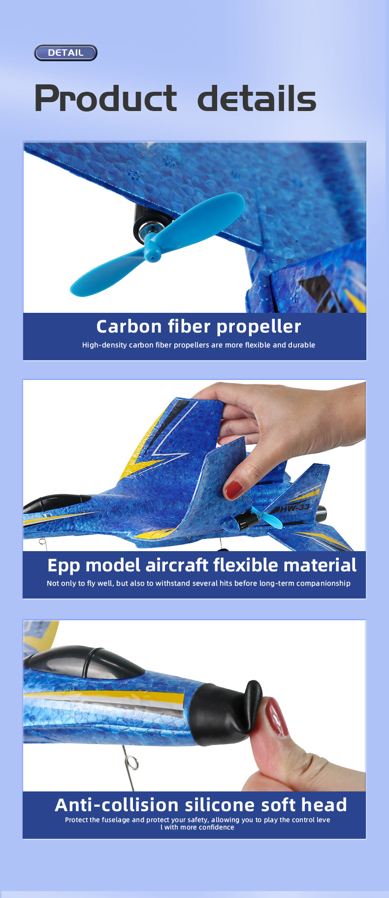 Remote Control Amphibious Fighter Fixed Wing Glider with 12-15 Minutes Flight Time